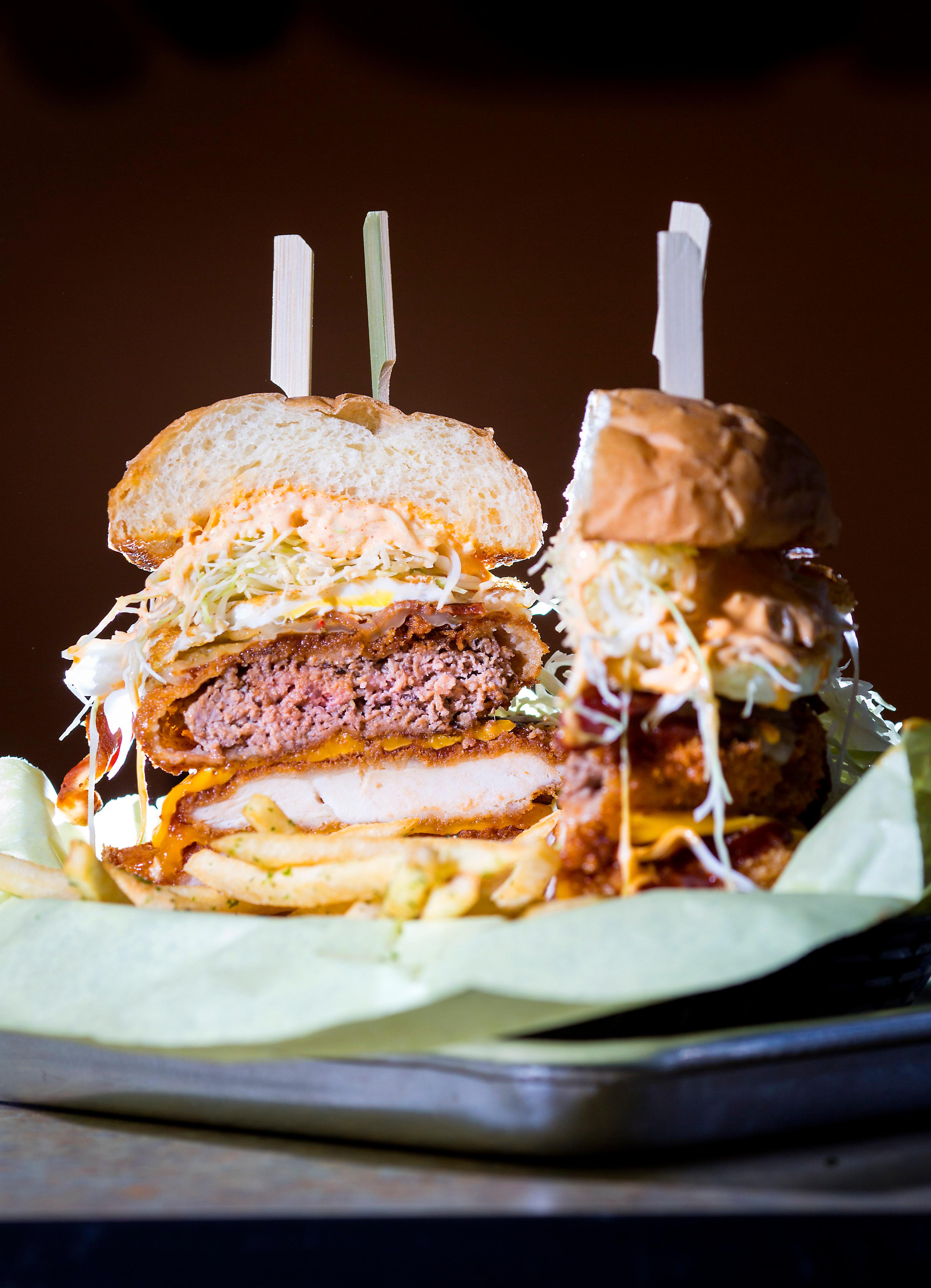 The 2lb Mt. Fuji Burger is the perfect way to celebrate National Greasy