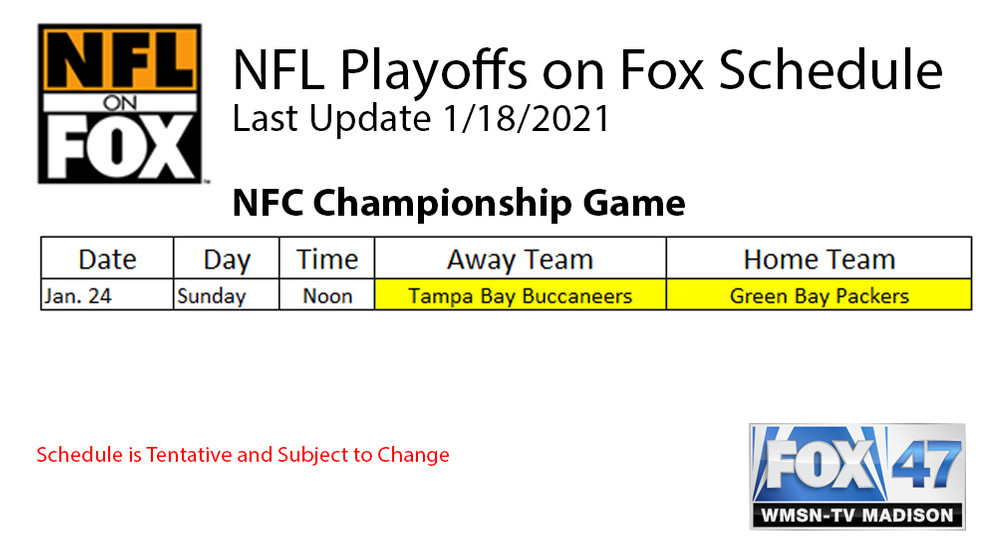 FOX 47 NFL Televised Schedule | WMSN