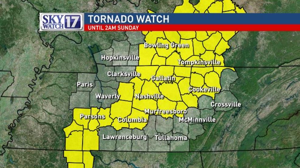 Tornado Watch for parts of Tennessee through Saturday WZTV