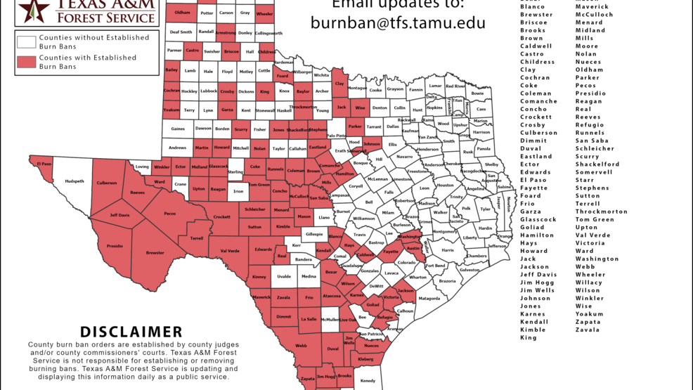 7 Panhandle counties under burn ban | KVII