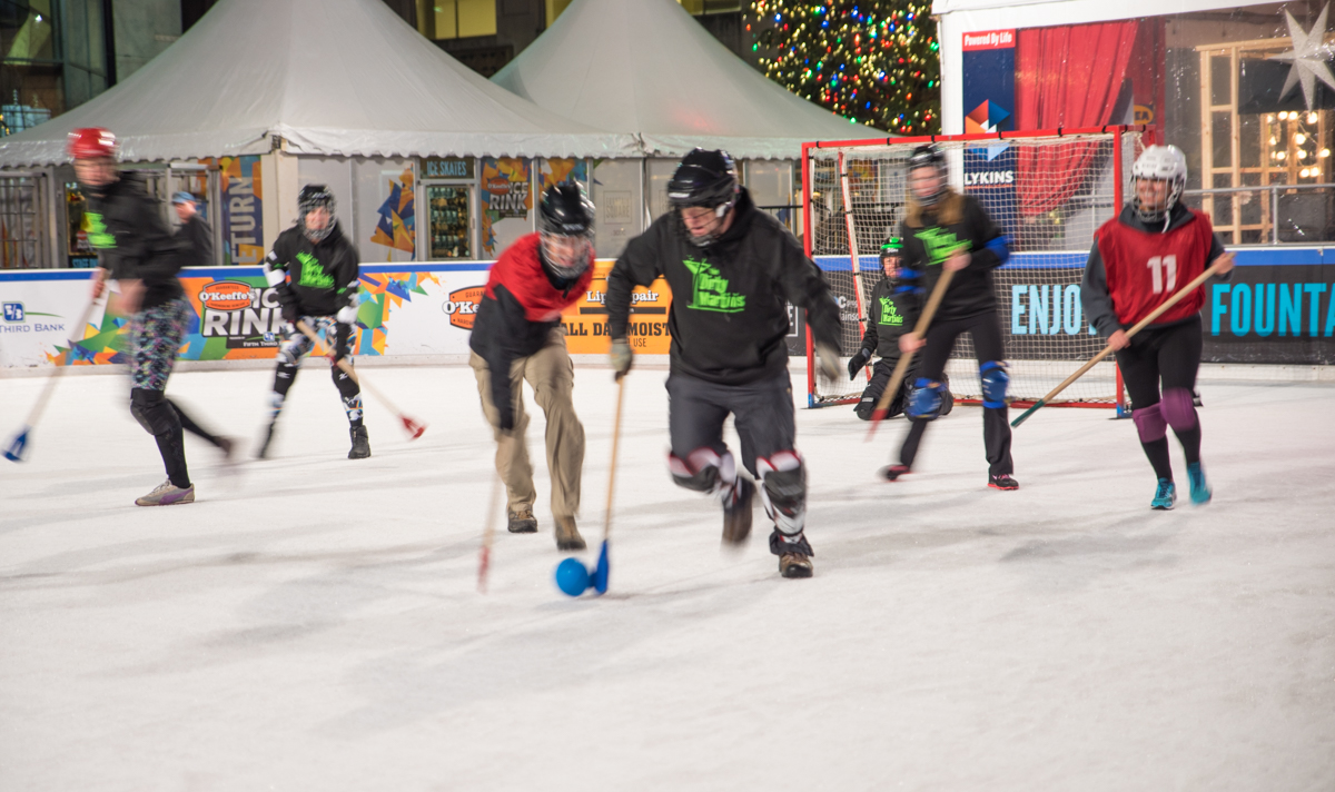So This Is What Broomball On Fountain Square Is All About Cincinnati