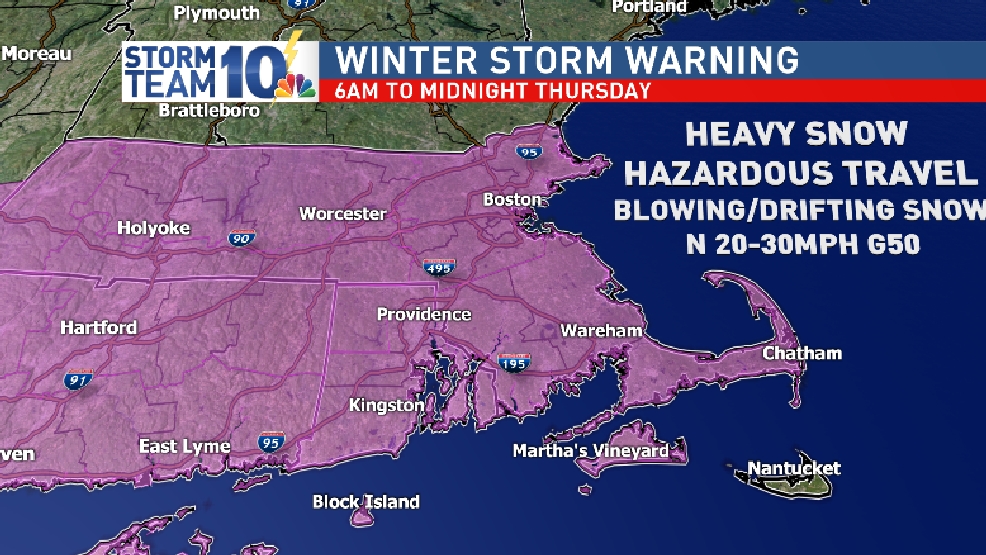 Winter Storm Warning Issued Ahead Of Thursday's Snow | WJAR