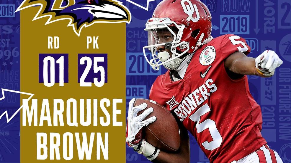 Ravens pick WR Marquise 'Hollywood' Brown, from Oklahoma, in NFL draft
