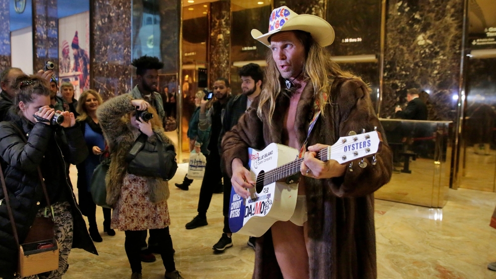 The Naked Cowboy of New York played the streets of Juarez