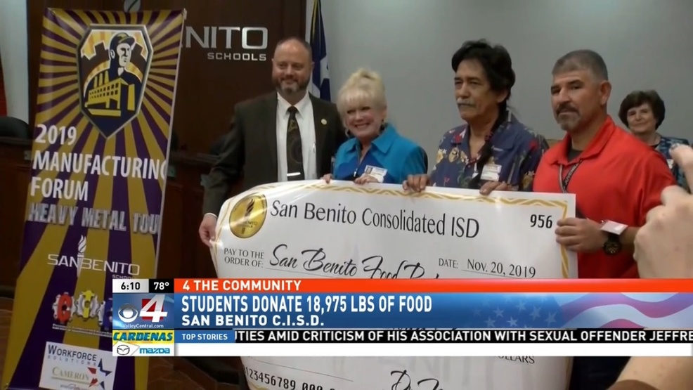 San Benito Cisd Donates Almost 19 000 Pounds Of Canned Goods To