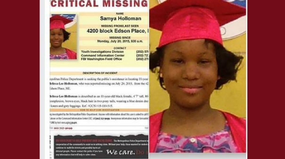 11 Year Old Critically Missing Girl Has Been Found Safe Wjla