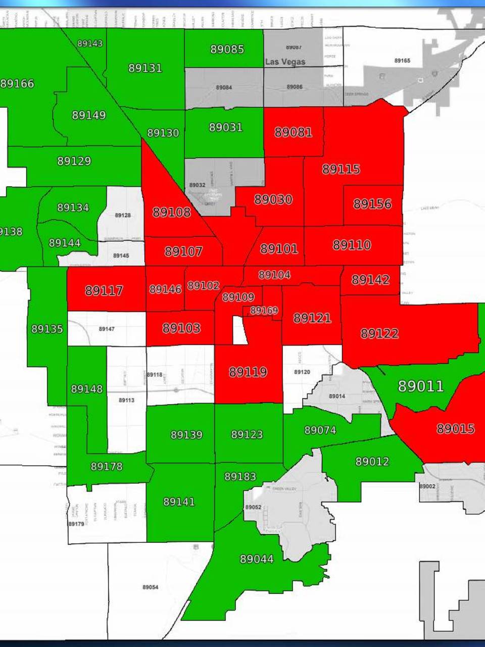 las vegas zip code map Study Shows Which Nevada Zip Codes Have The Highest And Lowest las vegas zip code map