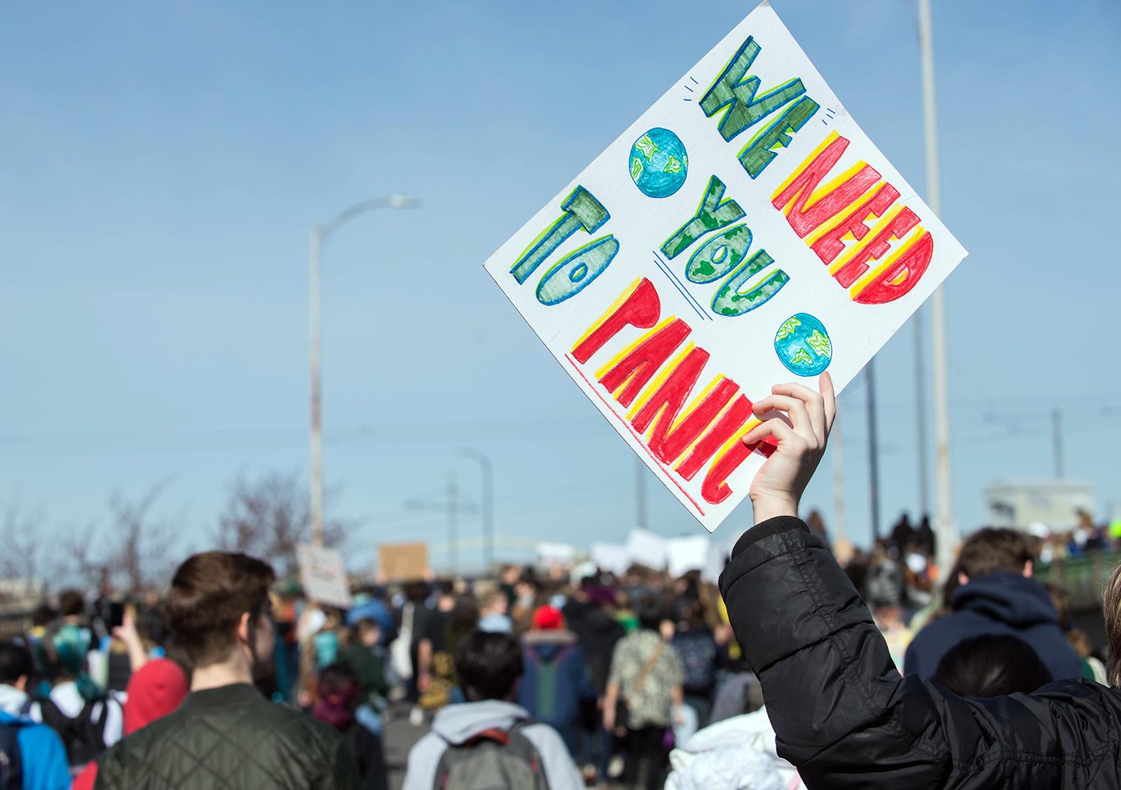 thousands of students marched through the streets in portland on